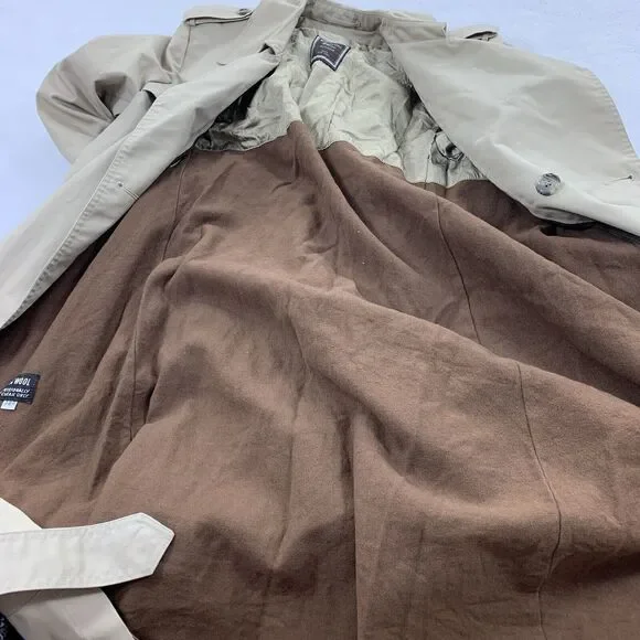 Vintage Christian Dior Monsieur Removable Wool Lining Trench Coat 38R Mens Beige - Picture 5 of 13